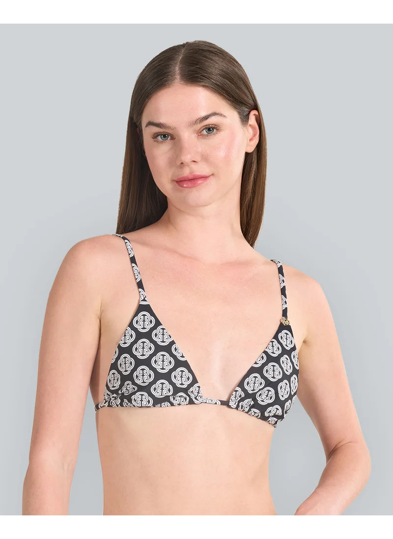 GANT Monogram Print Triangle Bikini Top