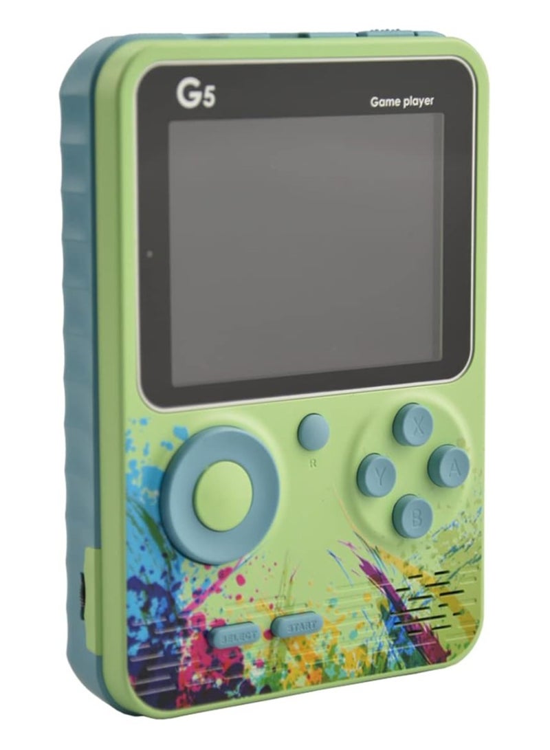 G5 Handheld Game Console Cartoon Version Childhood Nostalgic Double Mini Portable Handheld Macaron Game Console (Green) - Image 1