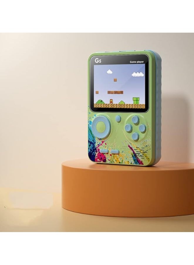 G5 Handheld Game Console Cartoon Version Childhood Nostalgic Double Mini Portable Handheld Macaron Game Console (Green) - Image 3