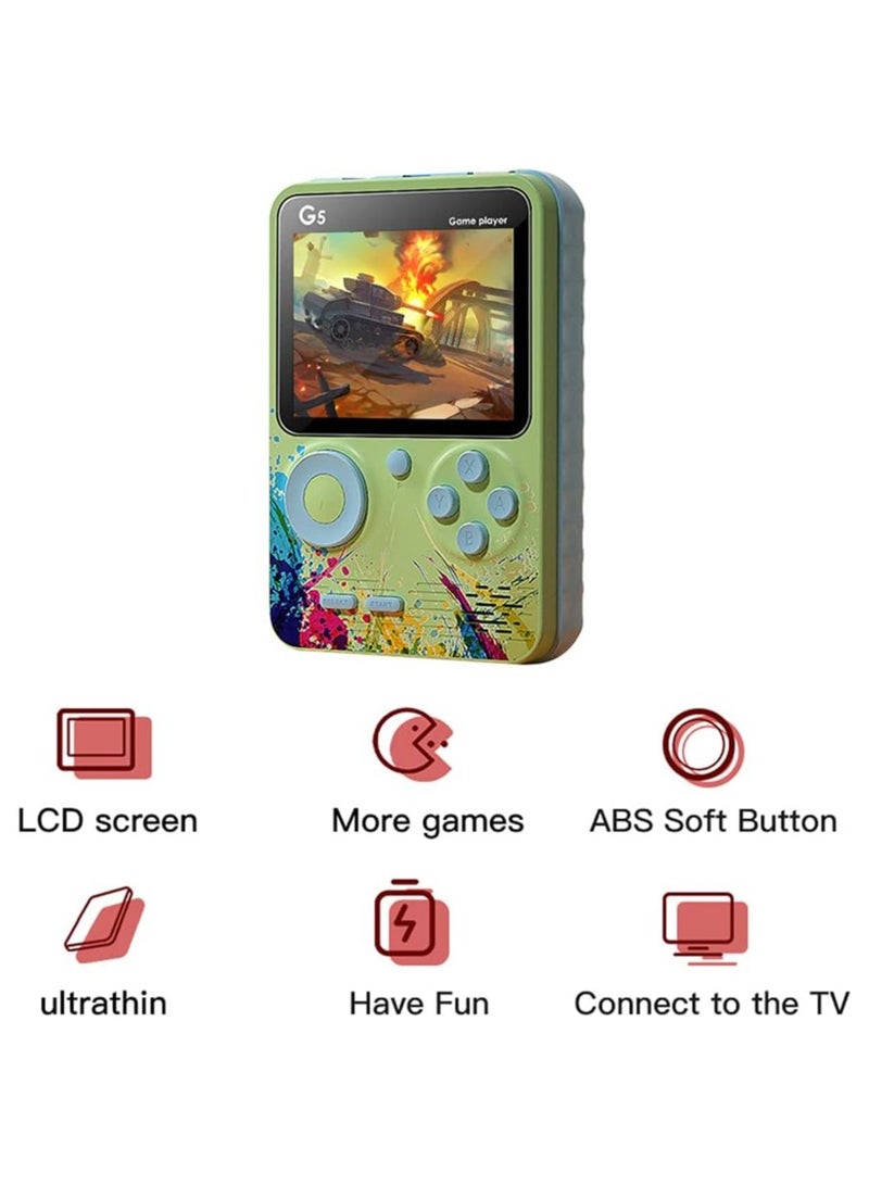 G5 Handheld Game Console Cartoon Version Childhood Nostalgic Double Mini Portable Handheld Macaron Game Console (Green) - Image 4