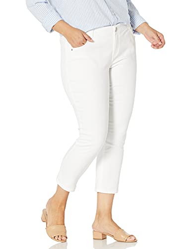 Democracy womens Plus Size Ab Solution Crop Jeans, Optic White, 14 US - Image 5