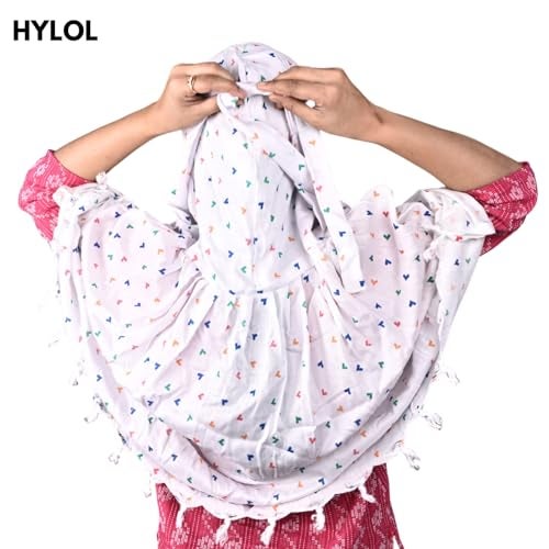 HYLOL Pure Cotton Innovative Stylish Heart Printed Pattern Fancy Scarf With Sun Protection Cover Face Cotton Mask for Women's and Girls (Heart), Female, Multicolour - Image 2