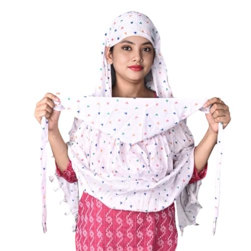 HYLOL Pure Cotton Innovative Stylish Heart Printed Pattern Fancy Scarf With Sun Protection Cover Face Cotton Mask for Women's and Girls (Heart), Female, Multicolour - Image 1