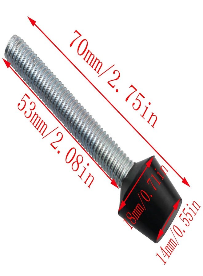 LQ Industrial مشابك تبديل من الفولاذ الكربوني برأس مطاطي من LQ Industrial، مكونة من 4 قطع، مقاس M8x70 مم، مجموعة برغي مشبك تبديل من الفولاذ الكربوني مع طرف مغزل مستدير - Image 3