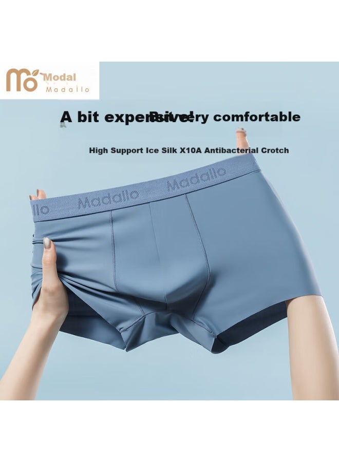 Modal 5-pack Men's Ice Silk 10a Antibacterial Boxer Briefs Loose And Breathable Naked Feeling Men's Shorts - Image 2