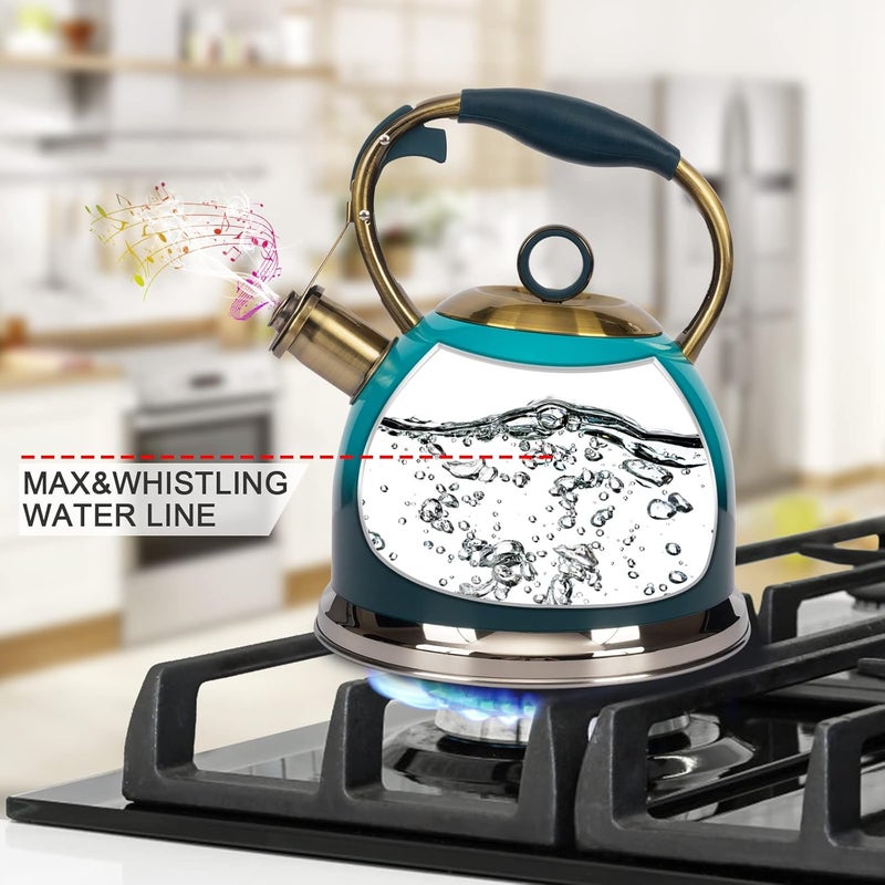 LUXGRACE Tea Kettle -3.0 Quart Tea Kettles Stovetop Whistling Teapot Stainless Steel Tea Pots for Stove Top Whistle Tea Pot - Image 4