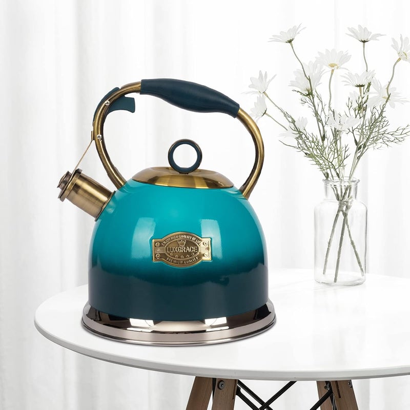 LUXGRACE Tea Kettle -3.0 Quart Tea Kettles Stovetop Whistling Teapot Stainless Steel Tea Pots for Stove Top Whistle Tea Pot - Image 3
