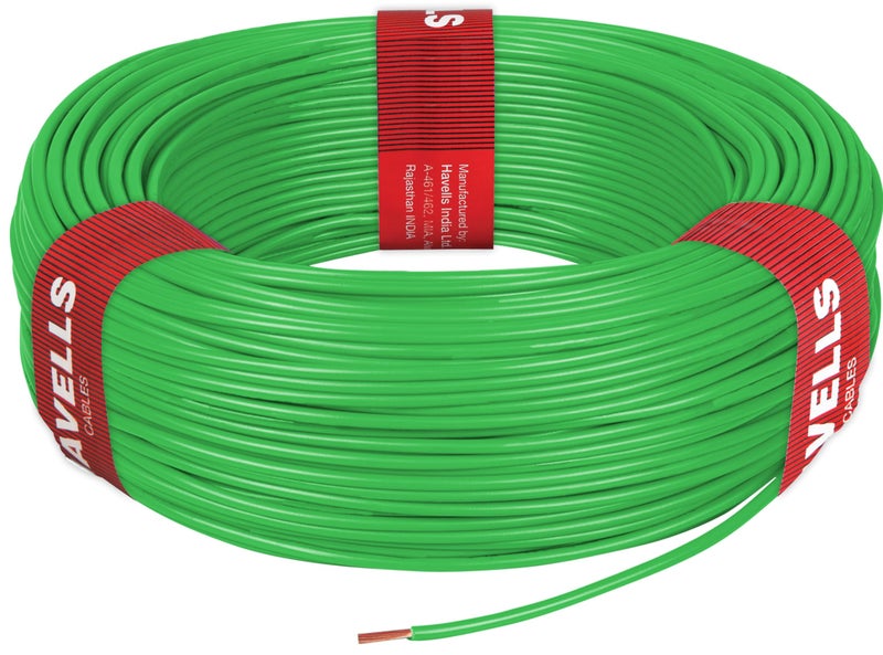 Havells LifeLine+ S3 | 1 sq.mm Copper Wire (90m-Green)| Class 2 Conductor (100% Copper), Heat Resistant & Flame Retardant - Ideal for Domestic & Industrial Use (WHFFDNGA11X0) - Image 5