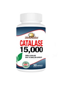 Rise-N-Shine Catalase Supplement 15,000 - Powerful Antioxidant Enzyme For Hair Health - Hair Supplements For Strong Hair Support - 30 Day Supply  - Image 1