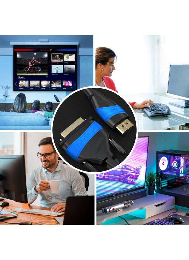 KabelDirekt - Hdmi Dvi Adapter Cable With A.I.S. Signalinterference Protection 15Ft (Bidirectional Dvid 24+1 Hdmi Monitor Cable Connect Hdmi Device To Dvi Monitor Or Vice Versa Full Hd 1080P) By Cabledirect - Image 1