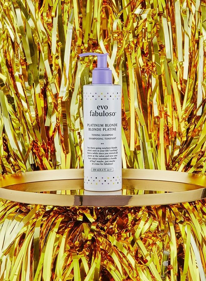 EVO Fabuloso - Platinum Blonde Toning Shampoo - Refreshes and revives colored hair - Purple Shampoo to Extended Life of Color - Treated Blonde Hair - 250ml / 8.4oz - Image 5