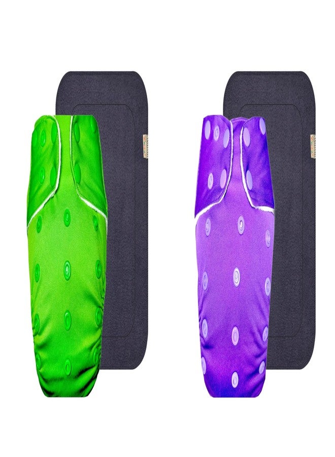 Dumbledo Premium Cloth Diaper with Gray Insert (Pack of 2) | Soft & Gentle | 6-Layer Absorbent Pad | Travel Friendly | Designed by Moms | 3 Months - 3 Years | Unisex Baby