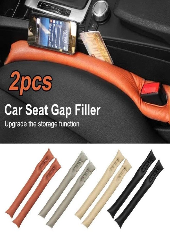 LOVMOTO Universal Car Gap Filler Organiser Car Seat Gap Filler, Car Seat Gap Organiser, PU Leather Car Accessories, Car Seat Console Side Pockets for Storage Comfortable With Ko-na Elec-tric - Image 1