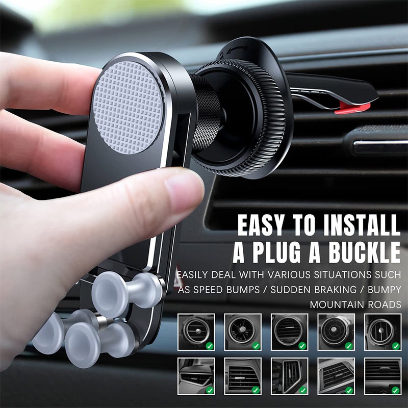 Extendable Phone Holder 360° Rotation Anti Car Folding Screen Phone Mount Cradle - Image 5