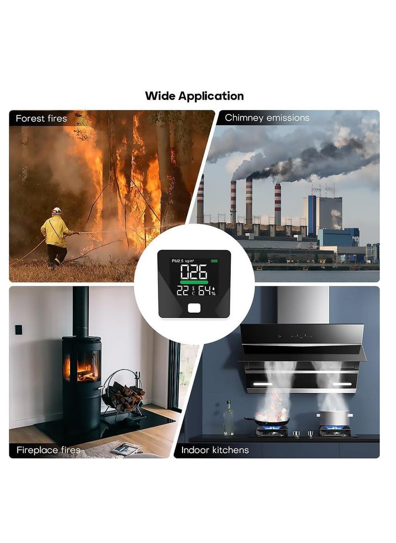 Y&D - PM2.5 Air Quality Monitor, Indoor Monitor Tester, Pollution Meter, Sensor Detector, Temperature and Humidity, Real-Time LED Display - Image 1