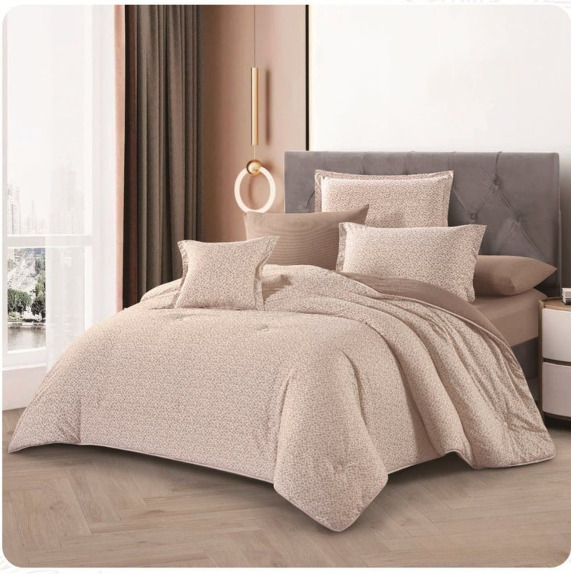 Microfiber double bedsheet set, 7 pieces, practical design