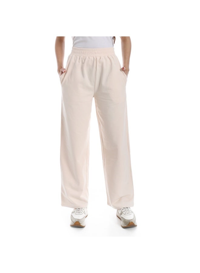 Coctail 19264-Wide Leg Pants-Beige - Image 1