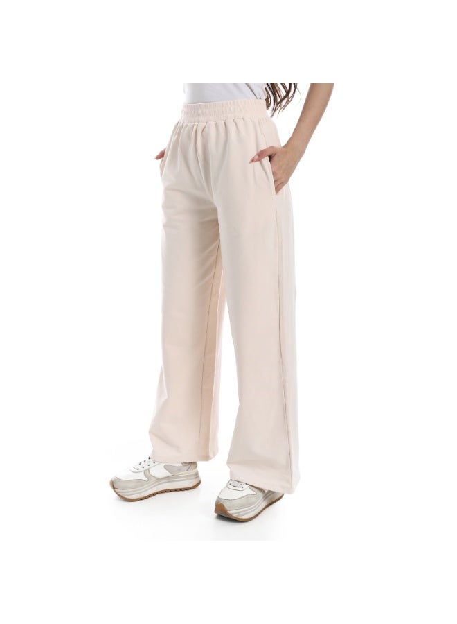 Coctail 19264-Wide Leg Pants-Beige - Image 2