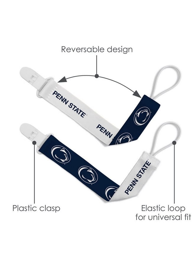 Baby Fanatic BabyFanatic Pacifier Clip 2-Pack - NCAA Penn State Nittany Lions - Officially Licensed Baby Apparel - Image 4