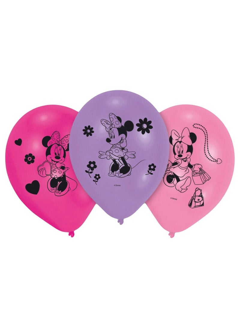 بالونات ميني ماوس لاتكس وردية بنفسجية 27 سم عبوة من 10 قطع
