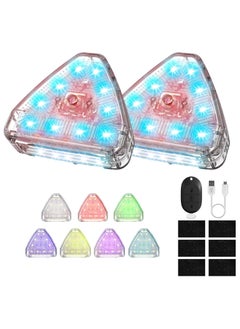 SYOSI 2PCS Wireless LED Strobe Light with Remote, High Brightness 7 Colors USB Rechargeable Flashing Lights for Car, Trucks, Motorcycle, Bike, Vehicles, Drone, Riding Anti-Collision Night Signal (Upgraded)  - Image 1