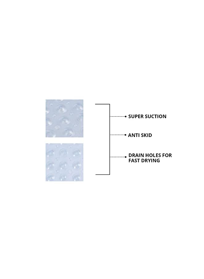 Raxoom Anti-Slip Bath Mat Bathtub Rug Washable Bathroom Mat Large Size with Suction Cups and Drain Holes, Non-Slip Shower Mat 40x16 inch (Clear White) - Image 5