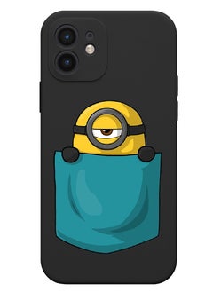 Theodor Protective Slim Fit Case Liquid Silicone Cover with Full Body Protection Anti-Scratch Shockproof Case For iPhone 12 Black  - Mode special copy  - Image 1