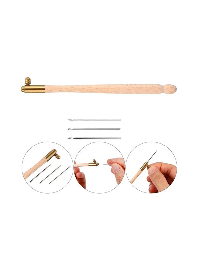 Generic Embroidered Crochet Hook with Three Needles  - Image 2