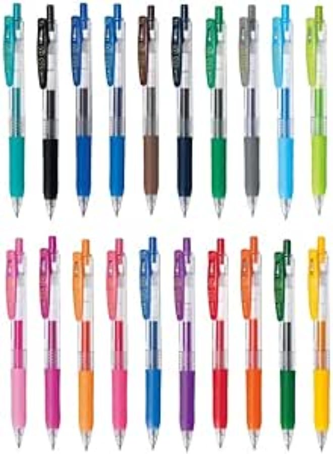 Zebra Sarasa Clip Gel Ink Ballpoint Pen, 0.7 mm 20-Pieces, Assorted Ink Colour - Image 3
