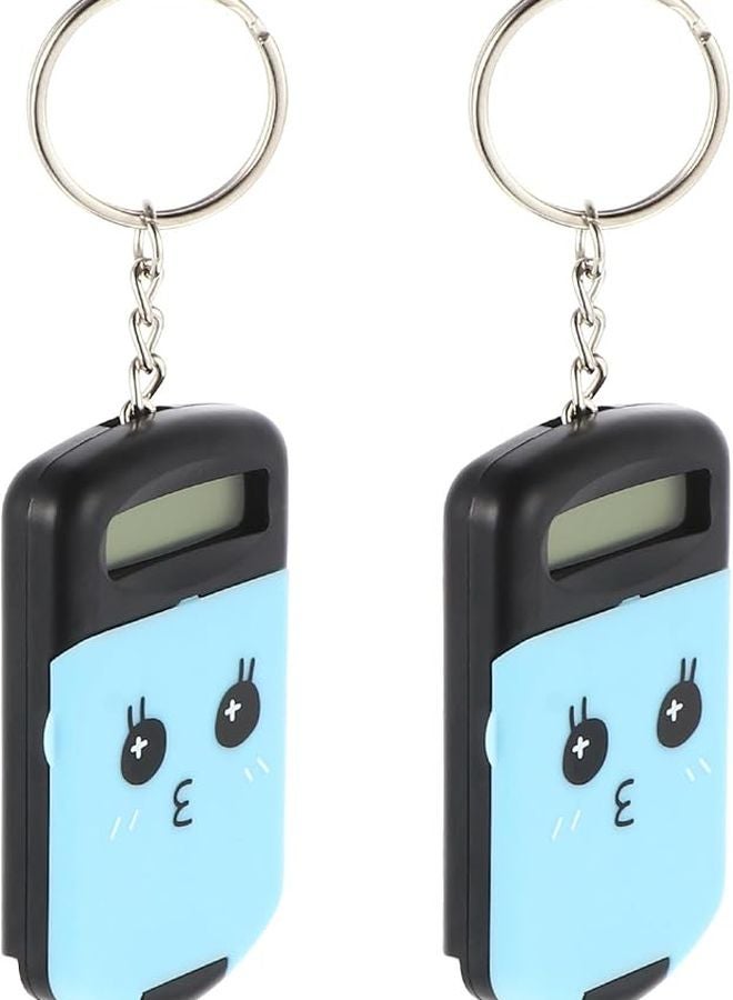Mini Portable Calculator 2 Pack with LCD Display Durable Plastic for Students Office School - Image 1
