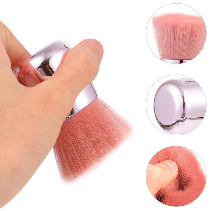 Mushroom Head Makeup Brush Pink Single Fluffy Powder Blusher Brush Portable Multi-purpose Cosmetic Applicator for Women Face Makeup - Image 5