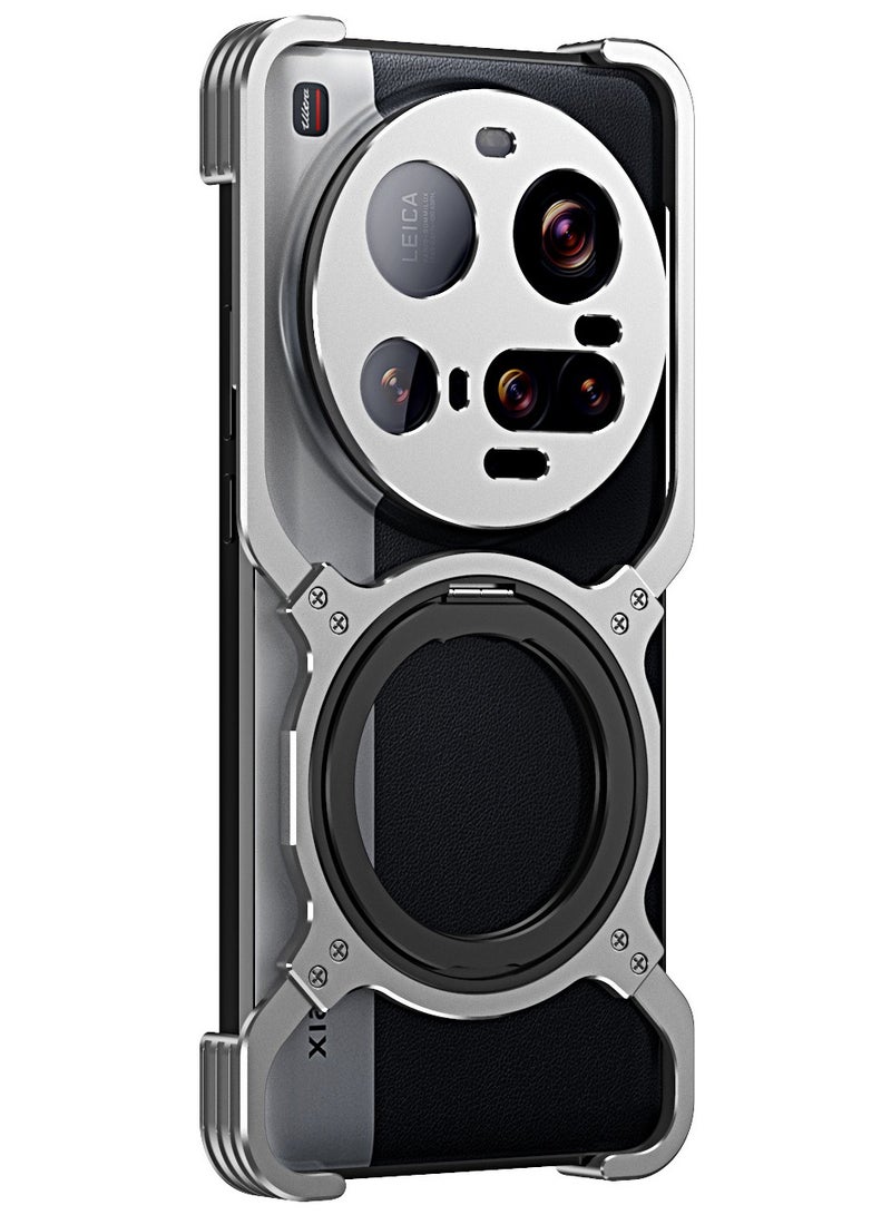 general Metal Case Compatible with Xiaomi 15 Ultra, Premium Aluminum Cool case Compatible with Magsafe Kickstand Rotatable Magnetic Holder - Image 1