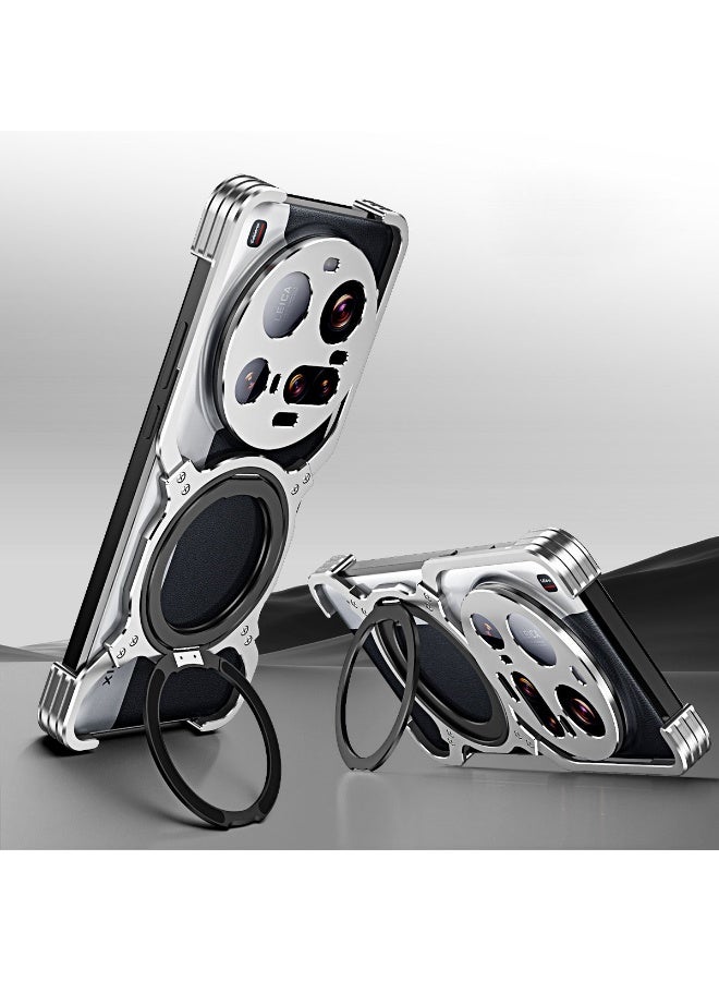 general Metal Case Compatible with Xiaomi 15 Ultra, Premium Aluminum Cool case Compatible with Magsafe Kickstand Rotatable Magnetic Holder - Image 3