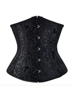 Y&D Corsets for Women's Breathable Vintage Palace Jacquard Tummy Control Tops Body Shaper Strapless Overbust Draw Corset Abdomen Waist Clip  - Image 1