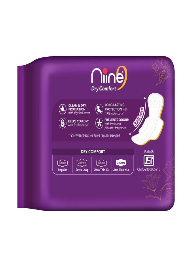 Niine Dry Comfort (XL, XL+) 45 Ultra-Thin Pads | Day & Night Protection | With Fluid Lock Gel & Comfortable |Disposable Bags| for Heavy Flow - Combo of 2 - Image 3