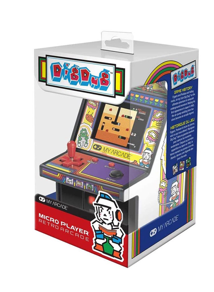 My Arcade  6.75" collectible retro dig dug micro player - white & black - Image 1