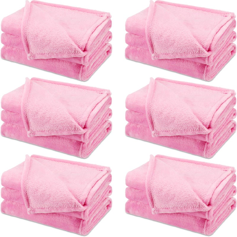 SmoothNovelty 6 Pcs Fleece Throw Blanket Bulk for Kids Girl Soft Plush Flannel Throw Sleepover Slumber Movie Night Galentines Graduation Party OfficePink40 x 60 Inch - Image 2