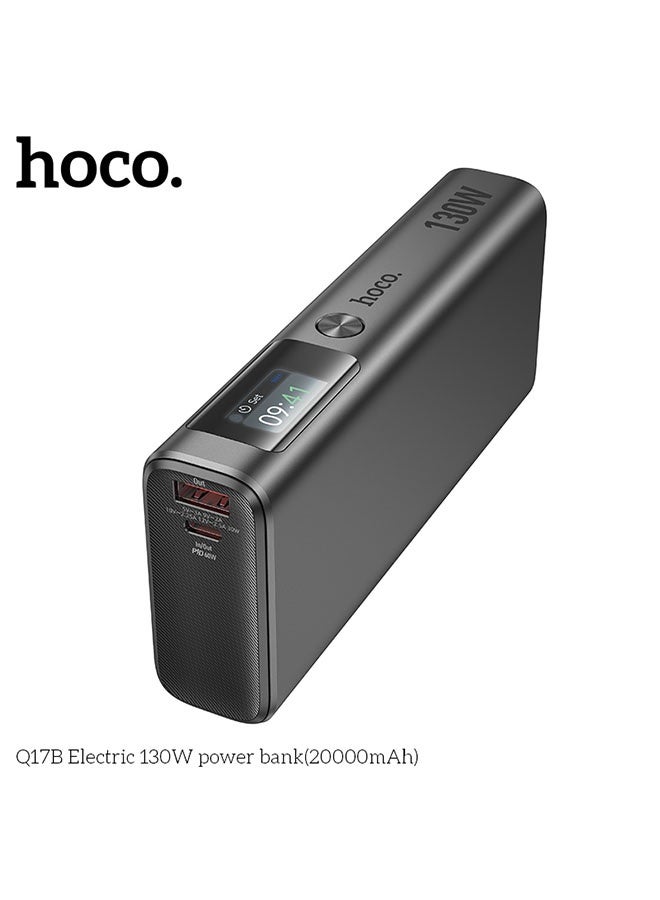 hoco. Q17B Fast Charging 130W Power Bank 20000mAh Aluminum Alloy Shell(Black)  - Image 5