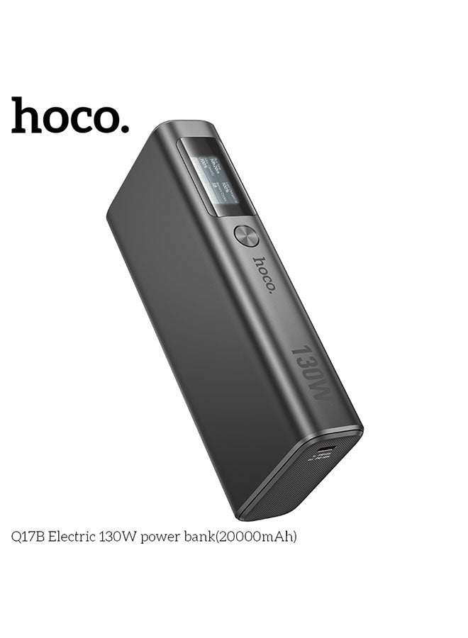 hoco. Q17B Fast Charging 130W Power Bank 20000mAh Aluminum Alloy Shell(Black)  - Image 4