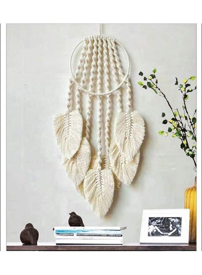 Cotton Dream Catcher Woven Macrame Feather Tassel Wall Hanging Handmade