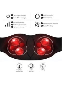 General Heated neck massager, neck, back, shoulder, foot and leg shiatsu massager, deep tissue 3D kneading helps to relax muscles at home and in the car, comfortable gifts for men and women  - Image 3