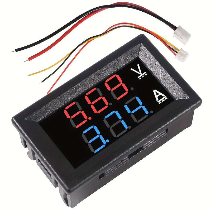 Digital LED Voltmeter Ammeter 0.28 Inch Red Red Display DC Voltage Current Tester 0 100V 10A Surface Panel Mount Multimeter - Image 1