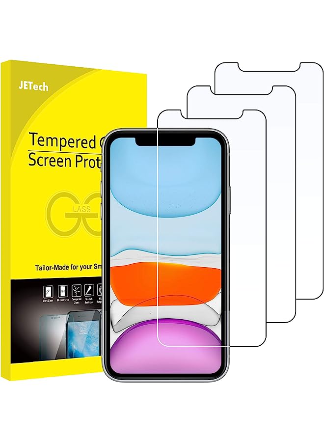 Jetech Screen Protector For Iphone 11 And Iphone Xr, 6.1-Inch, Tempered Glass Film, 3-Pack - Image 1