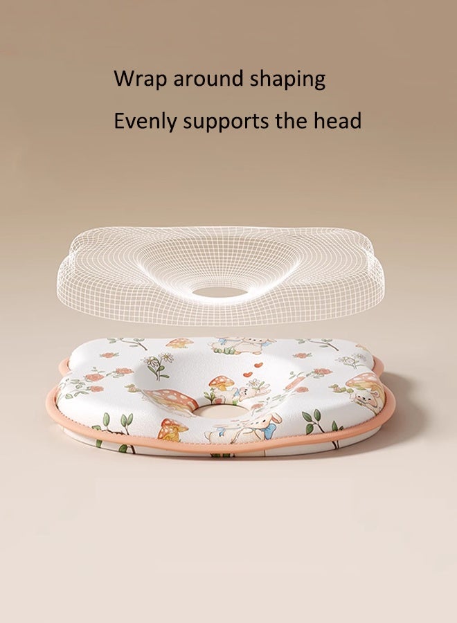 Aissiora 2PCS Baby neck support pillow Baby's head shaping pillow Memory foam pillow core Prevention and correction of eccentricity Baby pillows Suitable for newborns - Image 4