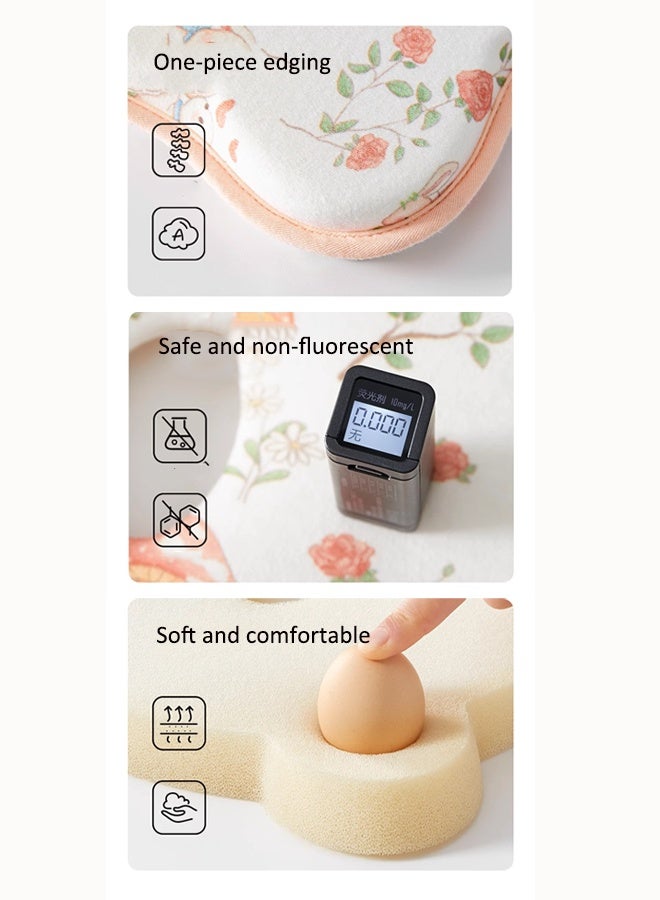 Aissiora 2PCS Baby neck support pillow Baby's head shaping pillow Memory foam pillow core Prevention and correction of eccentricity Baby pillows Suitable for newborns - Image 5