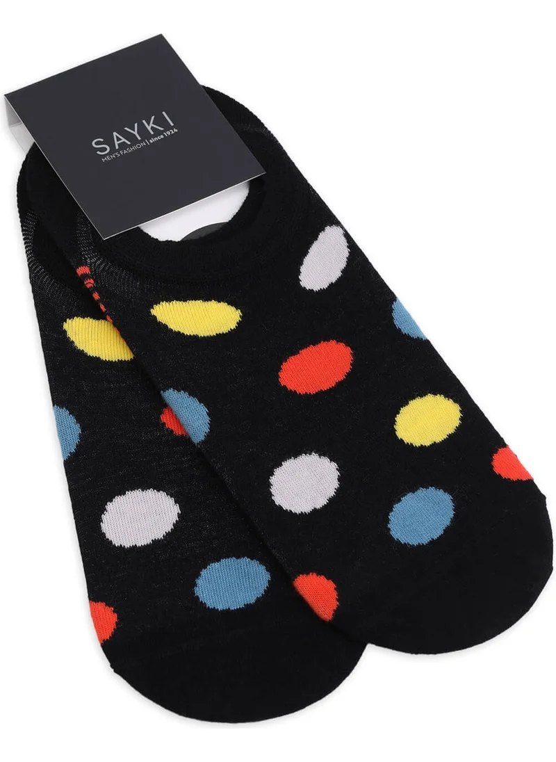 Hatemoğlu Black Double Polka Dot Cotton Ballerina Socks