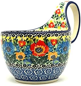 Polish Pottery Gallery Polish Pottery Loop Handle Bowl  Unikat Signature U4578  - Image 1