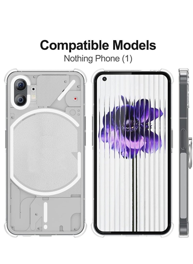 Nothing Phone 1 Case with 2 Pack Tempered Glass Screen Protector, Crystal Clear TPU Silicone Case with Airbag Corners, Drop Protection Cover For Nothing Phone 1 - Image 4