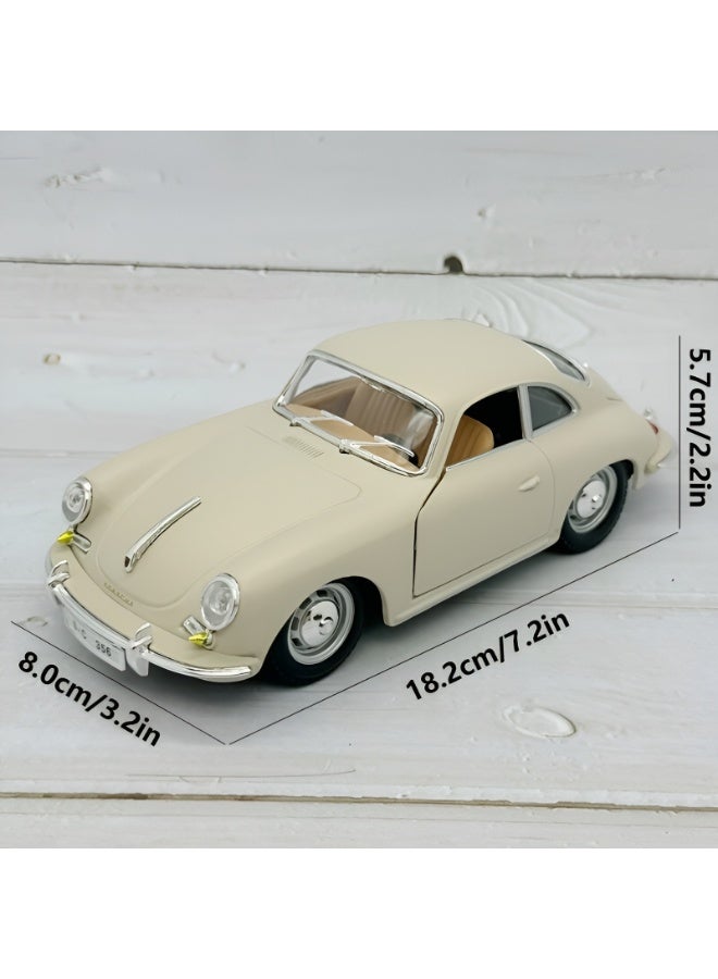 Bburago 1:24 Scale Bburago Die-Cast Porsche 356B Coupe 1961 Model Car | Alloy Collectible with Manual Push Operation | Zinc Alloy Construction | Display Toy for Car Enthusiasts - Image 3