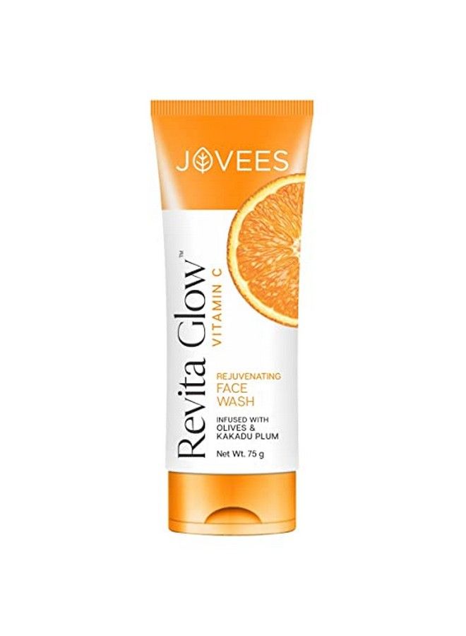 Jovees Herbal Vitamin C Face Wash 75G ; Revita Glow ; Vitamin C Rejuvenating Facewash ; Infused With Kakadu Plum And Olives  - Image 1